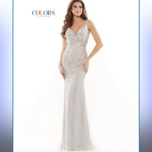 COLORS SILVER PROM DRESS 2730
